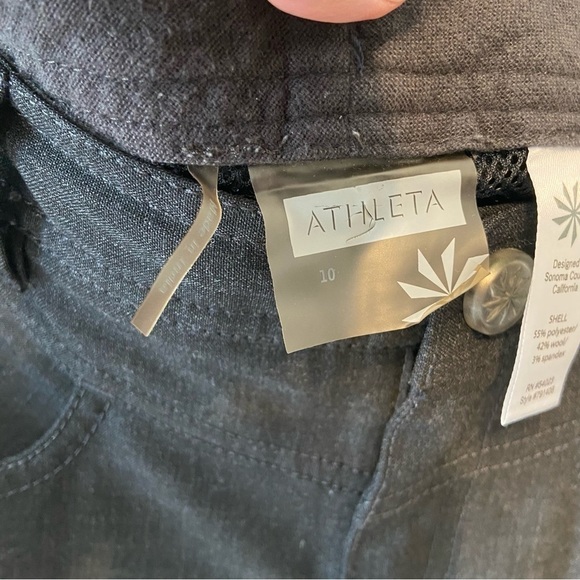 Athleta | Women’s Gray Canyon Casual Wool Blend Zip Calf Pockets Pants Size 10 - Picture 4 of 13